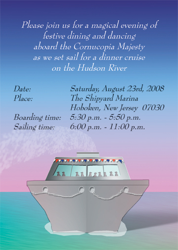Cruise Theme Invitation