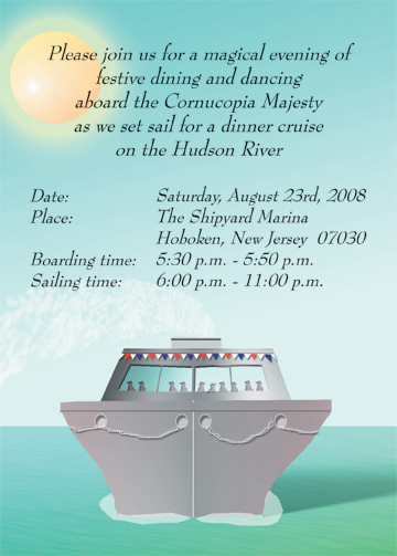 Cruise Theme Invitation