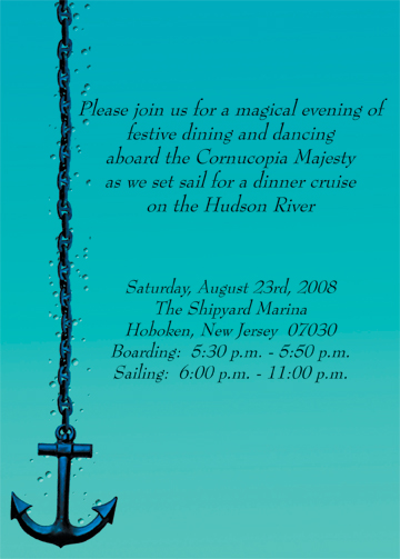Cruise Theme Invitation