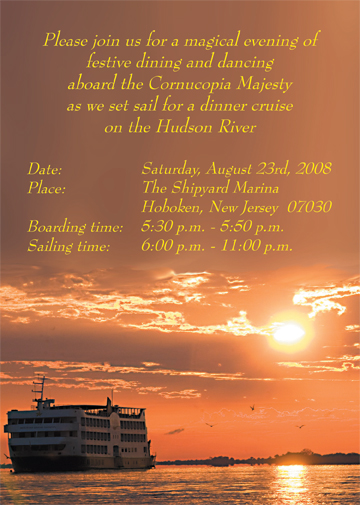 Cruise Theme Invitation