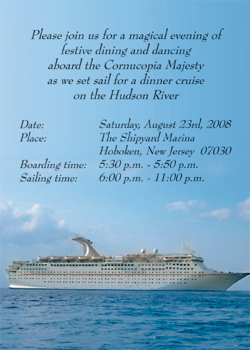 Cruise Theme Invitation