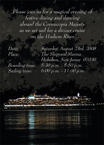 Cruise Theme Invitation