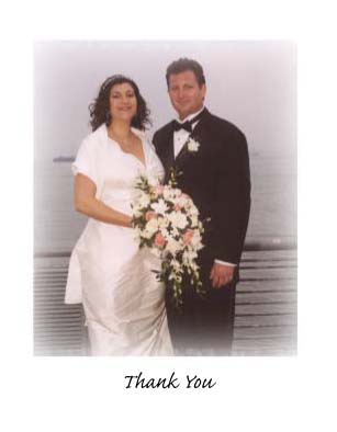 thank you card for wedding