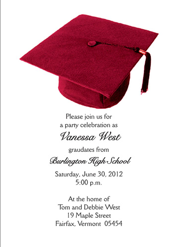 graduation invitations invitation grad sample personalized cap card