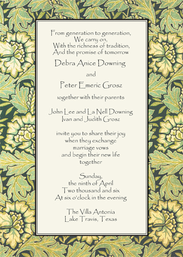 Return to main Jewish Wedding Invitations Page