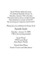 Sweet 15 Invitation