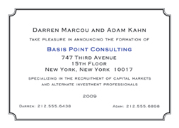 New Business Announcement