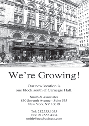 New Business Announcement