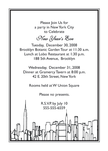 New Year's Eve Party Invitation