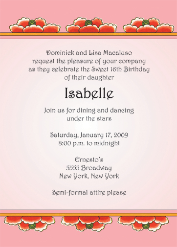 Pink Theme Invitation