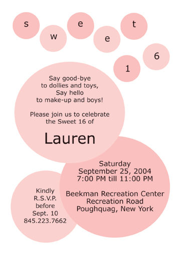 Pink Theme Invitation