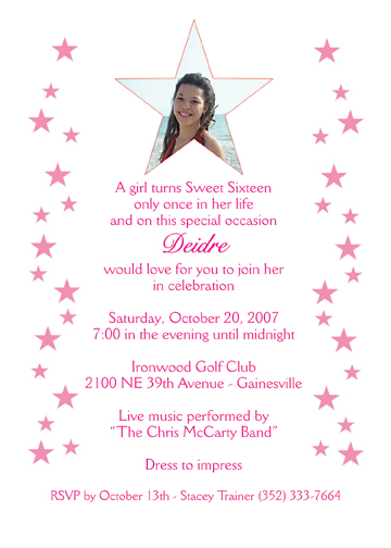 Pink Theme Invitation