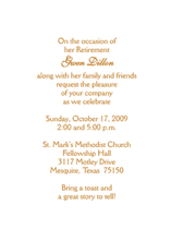 Retirement Party Invitation