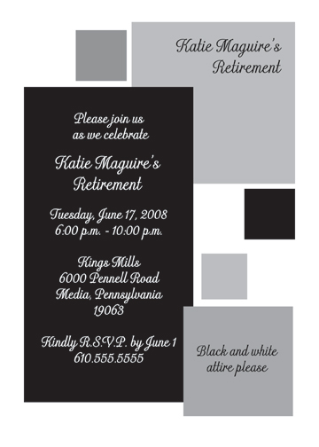 Retirement Party Invitation