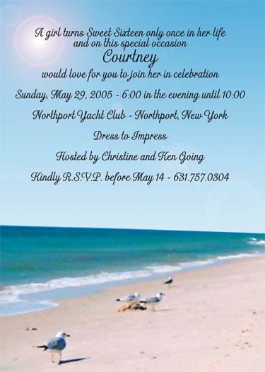 Summer Theme Invitation
