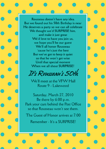 Suprise Party Invitation