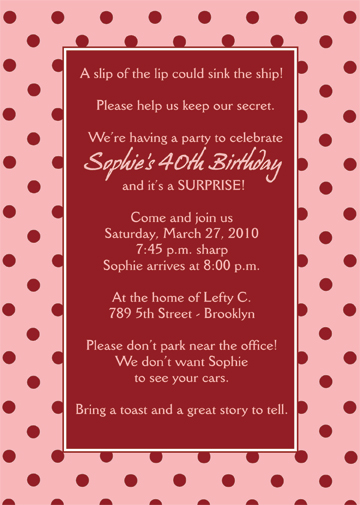 Suprise Party Invitation