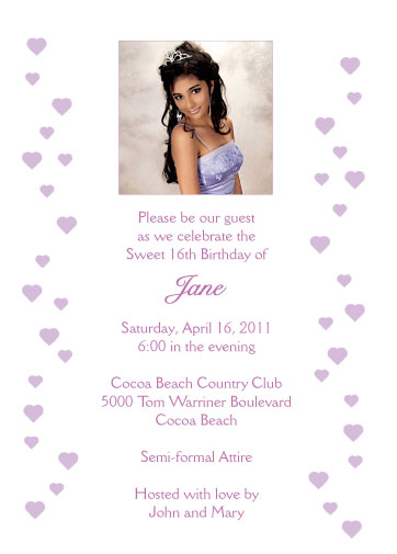 Sweet Sixteen Invitation
