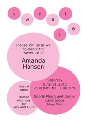 Sweet 16 Invites, Sweet Sixteen Party Invitations