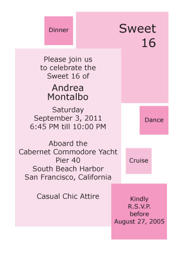 Sweet Sixteen Invitation