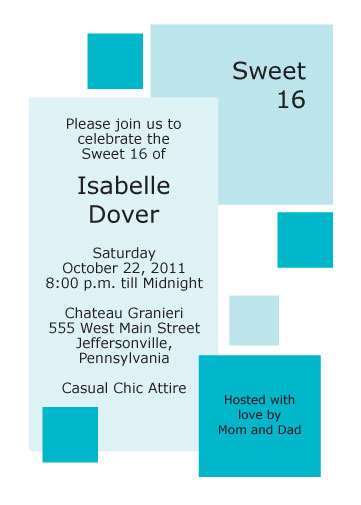 Sweet Sixteen Invitation