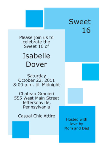 Sweet Sixteen Invitation