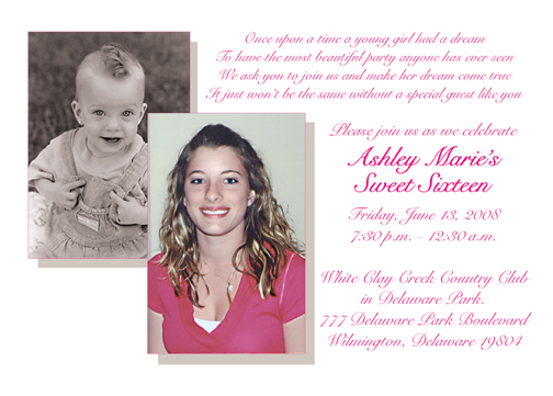 Sweet Sixteen Invitation