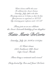 Sweet 16 Invitations, Sweet Sixteen Party Invitations