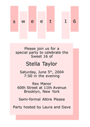 Sweet 16 Invitations, Sweet Sixteen Party Invitations
