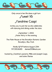 Sweet 16 Invitations, Sweet Sixteen Party Invitations