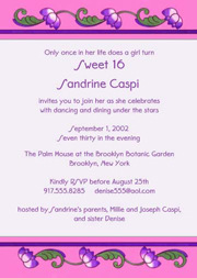 Sweet 16 Invitations, Sweet Sixteen Party Invitations