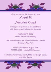 Sweet 16 Invitations, Sweet Sixteen Party Invitations
