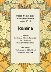 Sweet 16 Invitations, Sweet Sixteen Party Invitations