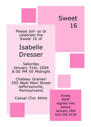 Sweet 16 Invites, Sweet Sixteen Party Invitations
