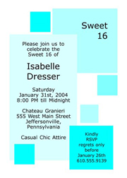 Sweet 16 Invites, Sweet Sixteen Party Invitations