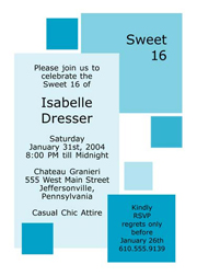 Sweet 16 Invites, Sweet Sixteen Party Invitations