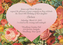 Sweet 16 Invites, Sweet Sixteen Party Invitations