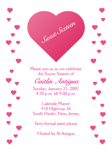 Sweet Sixteen Invitation