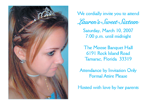 Sweet Sixteen Invitation