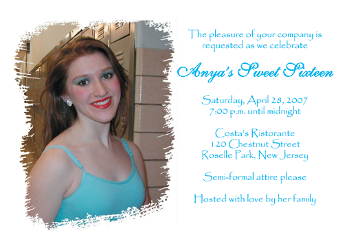 Sweet Sixteen Invitation