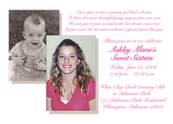 Sweet 16 Invitates, Sweet Sixteen Party Invitations