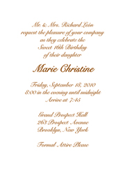 Sweet 16 Invitations, Sweet Sixteen Party Invitations
