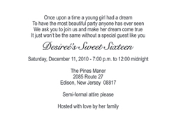 Sweet 16 Invitations, Sweet Sixteen Party Invitations