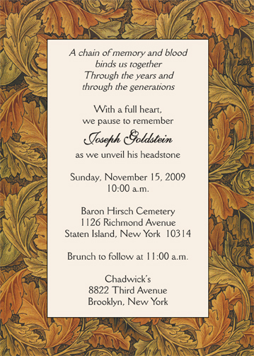 Unveiling Ceremony Announcement