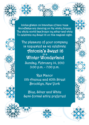 Winter Theme Invitation