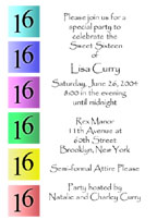 Sweet Sixteen Invitation