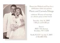 50th Wedding Anniversary Party Invitation