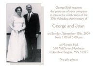 35th Wedding Anniversary Party Invitation