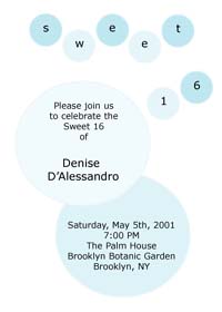 Sweet Fifteen Invitation