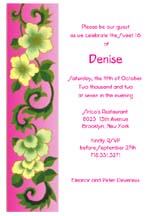 Sweet Fifteen Invitation